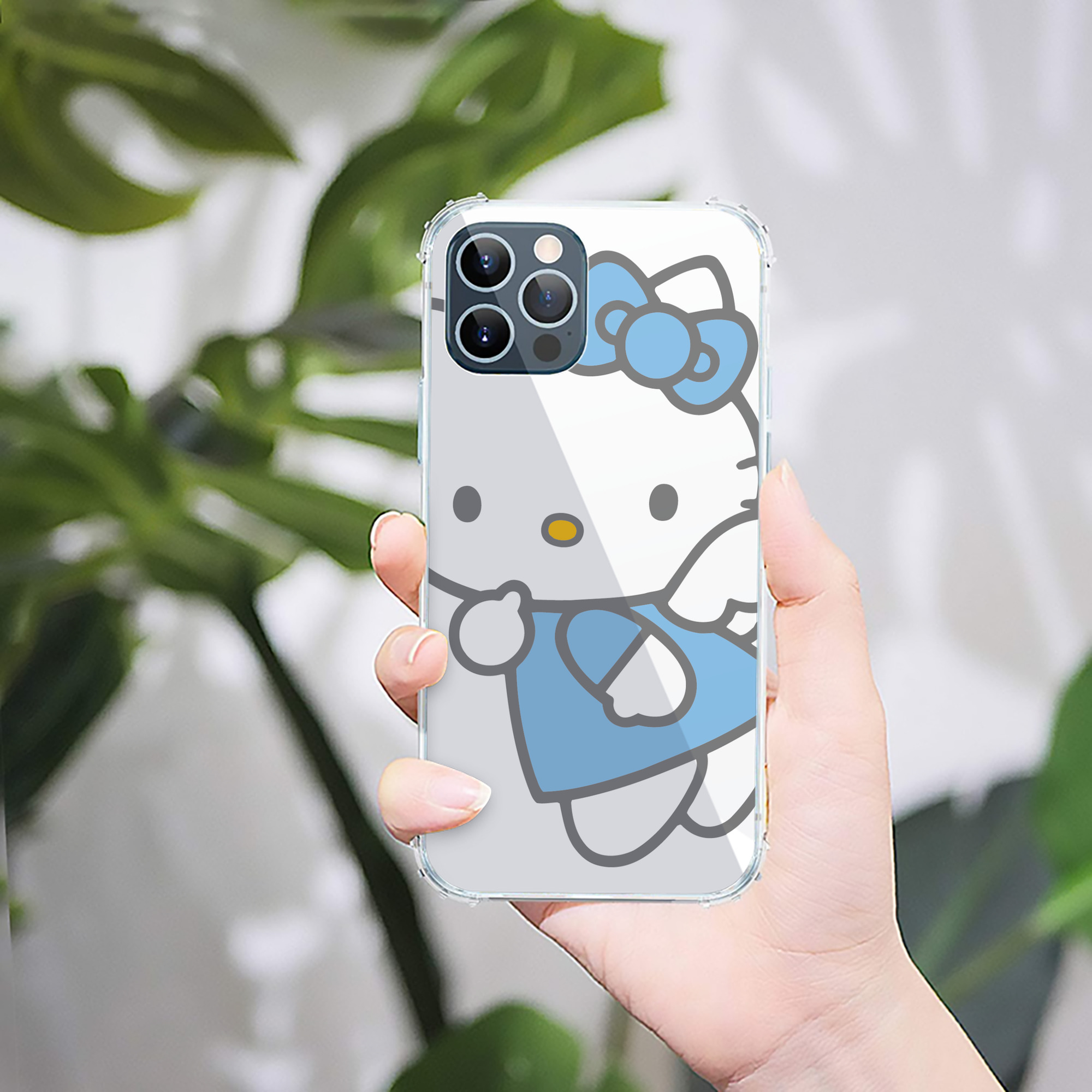 （画像用） Hello Kitty ハローキティ 【iPhone 12シリーズ対応】透明スマホケース（クリアソフトケース）